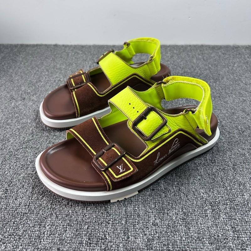 Louis Vuitton 路易威登 LV 黃棕色trainer拖鞋 涼鞋 尺碼:41碼,內長270 成色:98新-0