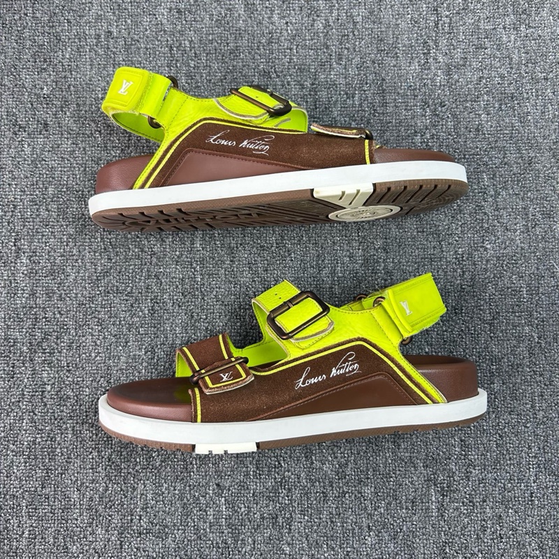 Louis Vuitton 路易威登 LV 黃棕色trainer拖鞋 涼鞋 尺碼:41碼,內長270 成色:98新-3