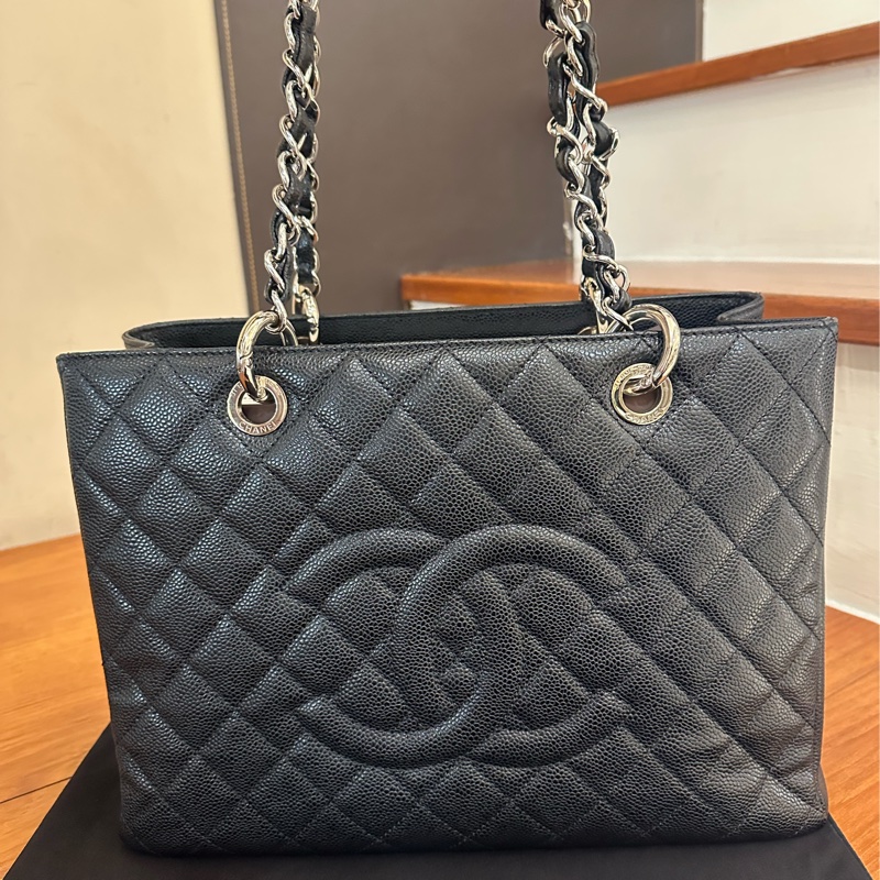 CHANEL 黑荔枝銀鏈GST 超級好看-0