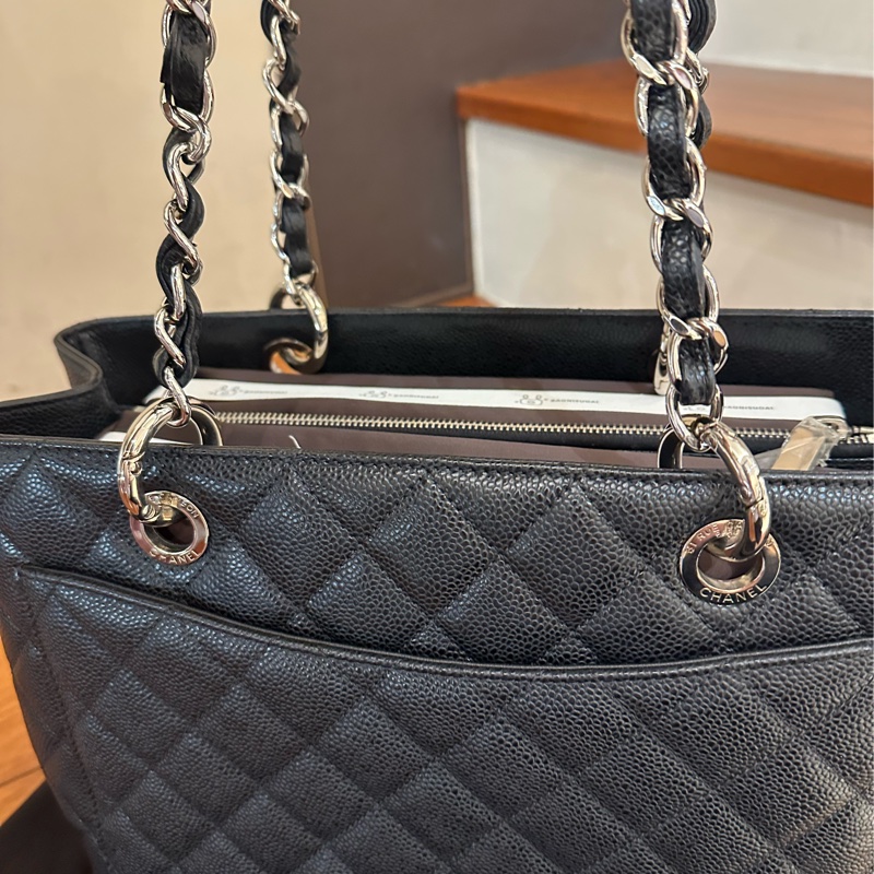 CHANEL 黑荔枝銀鏈GST 超級好看-17