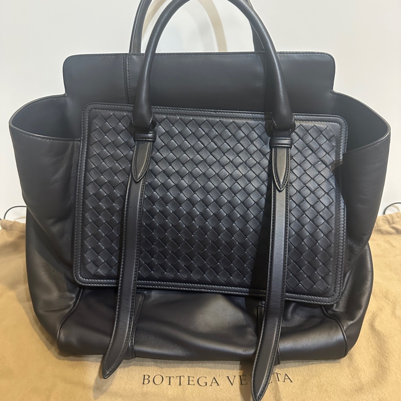 BOTTEGA VENETA 手提包|全新未使用|經典黑色|附專屬隨身鏡 ✨-1