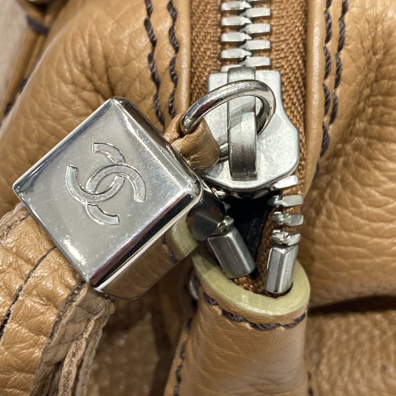 CHANEL 香奈兒 LAX Tassel Bag 手提包 棕色 銀釦-8