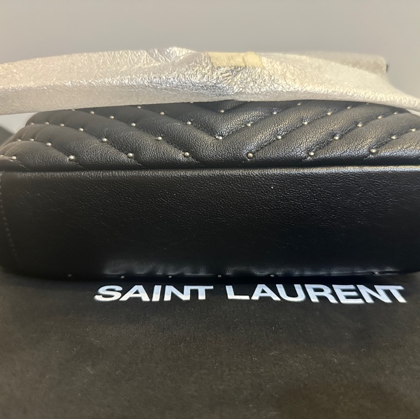 SAINT LAURENT 學院包|卯釘限量版|全新未使用|經典黑色✨-7