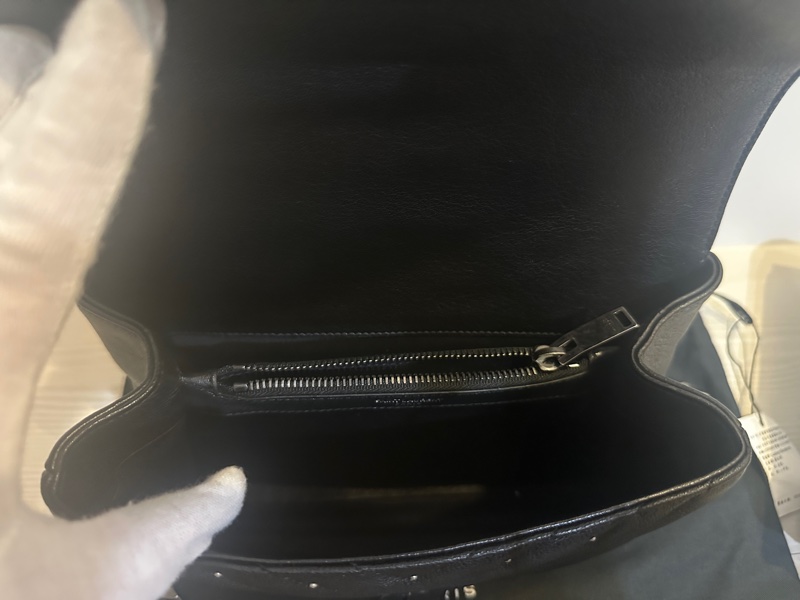 SAINT LAURENT 學院包|卯釘限量版|全新未使用|經典黑色✨-8