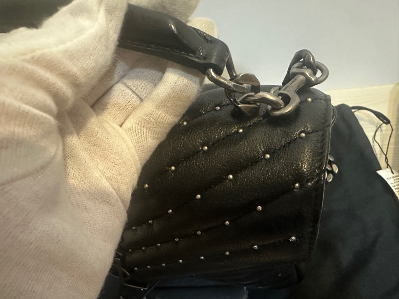 SAINT LAURENT 學院包|卯釘限量版|全新未使用|經典黑色✨-12