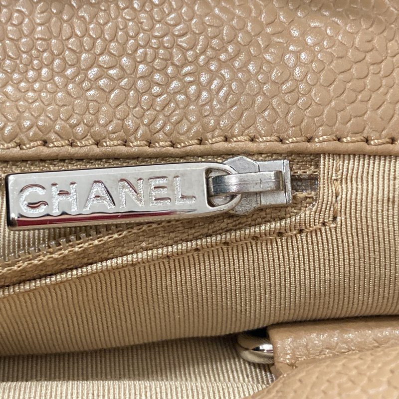 CHANEL 香奈兒 PST鏈條肩背包 A50994 棕色 銀釦-9