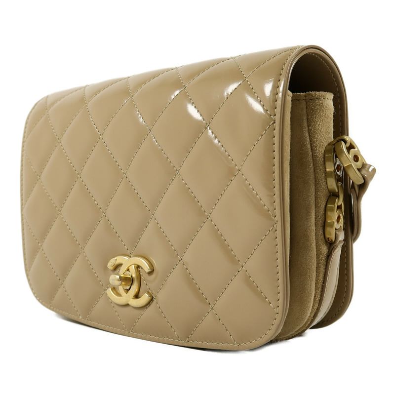 CHANEL 漆皮皮革Mini Messenger Bag肩背袋-2