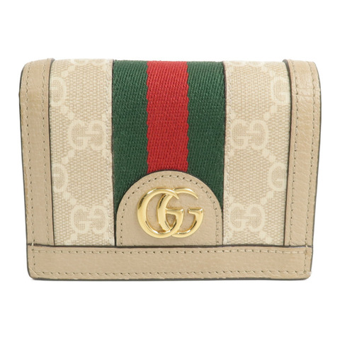 GUCCI 塗層帆布Ophidia GG Card Case Wallet錢包