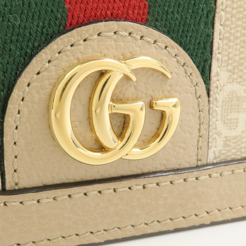 GUCCI 塗層帆布Ophidia GG Card Case Wallet錢包-6