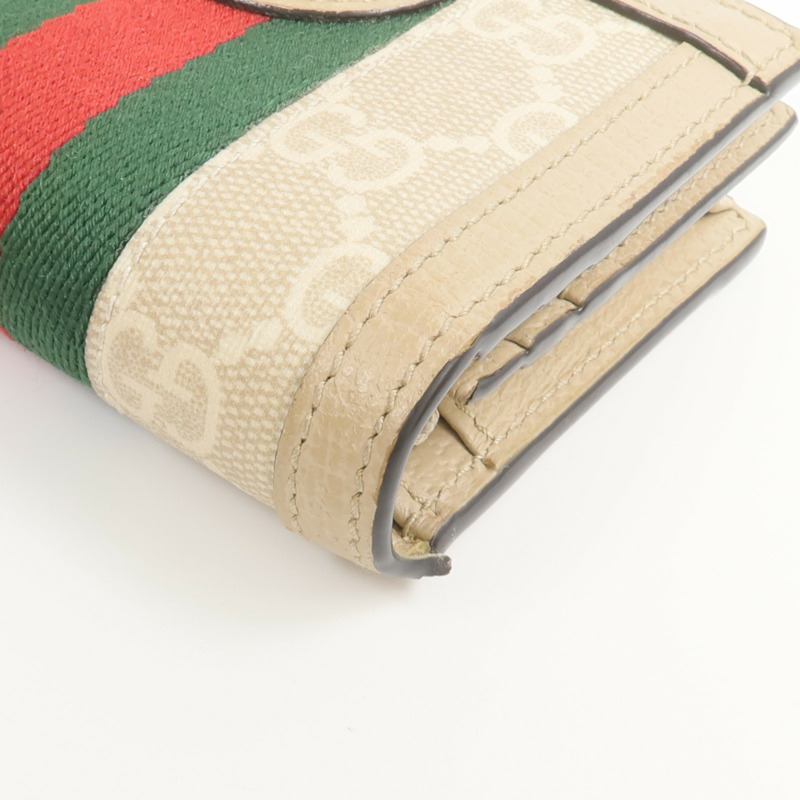 GUCCI 塗層帆布Ophidia GG Card Case Wallet錢包-10