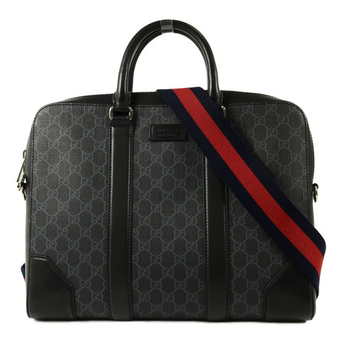 GUCCI 塗層帆布GG Supreme Briefcase肩背袋