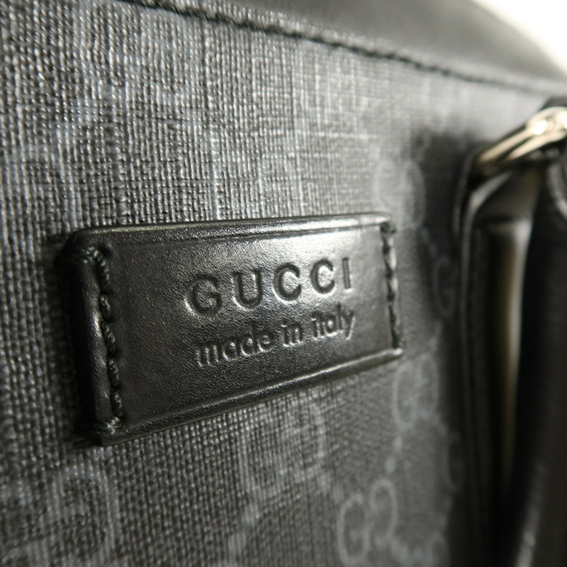 GUCCI 塗層帆布GG Supreme Briefcase肩背袋-5