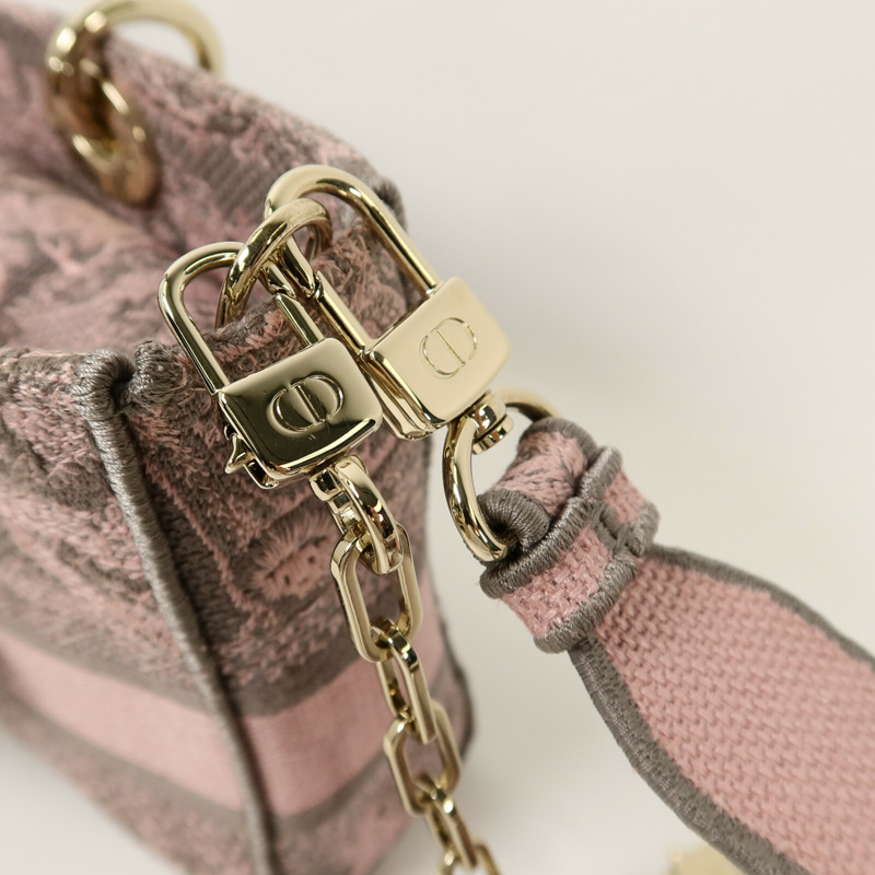 Dior 帆布Lady D-Joy Medium手挽肩背兩用袋-9
