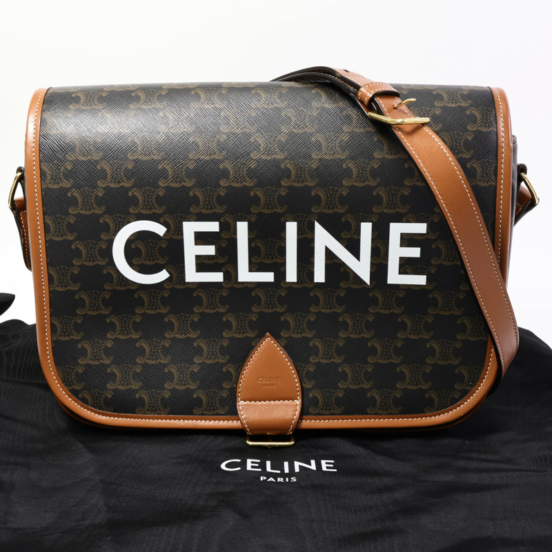CELINE 塗層帆布Messenger Bag肩背袋-9