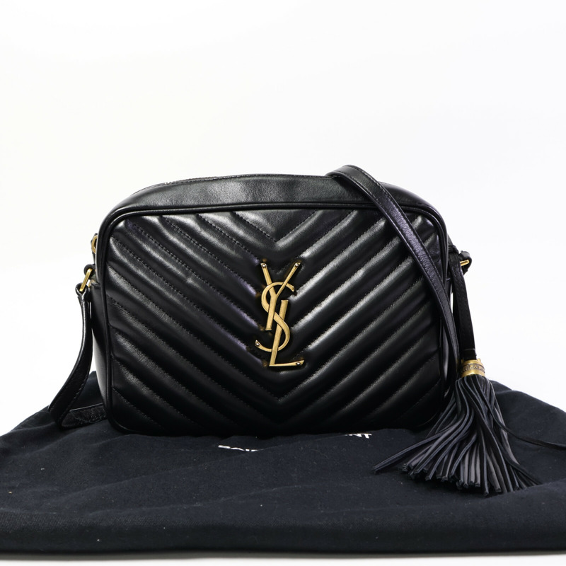 YVES SAINT LAURENT 牛皮皮革Lou Camera Bag肩背袋-9