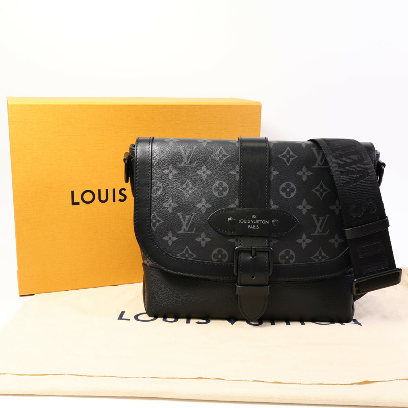 LOUIS VUITTON Monogram Eclipse Saumur肩背袋-9