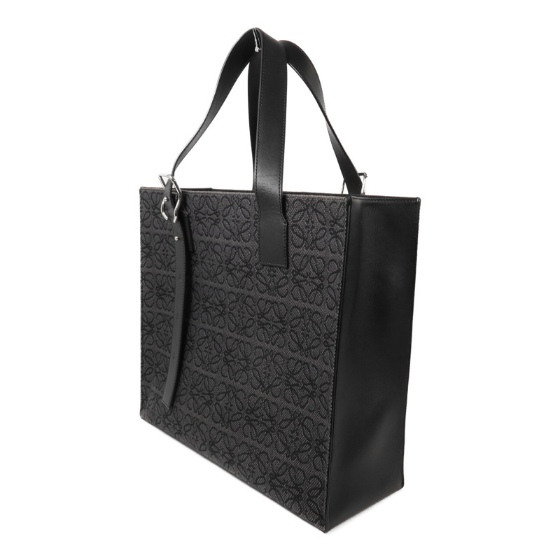 LOEWE 帆布/牛皮皮革Anagram肩背袋-2