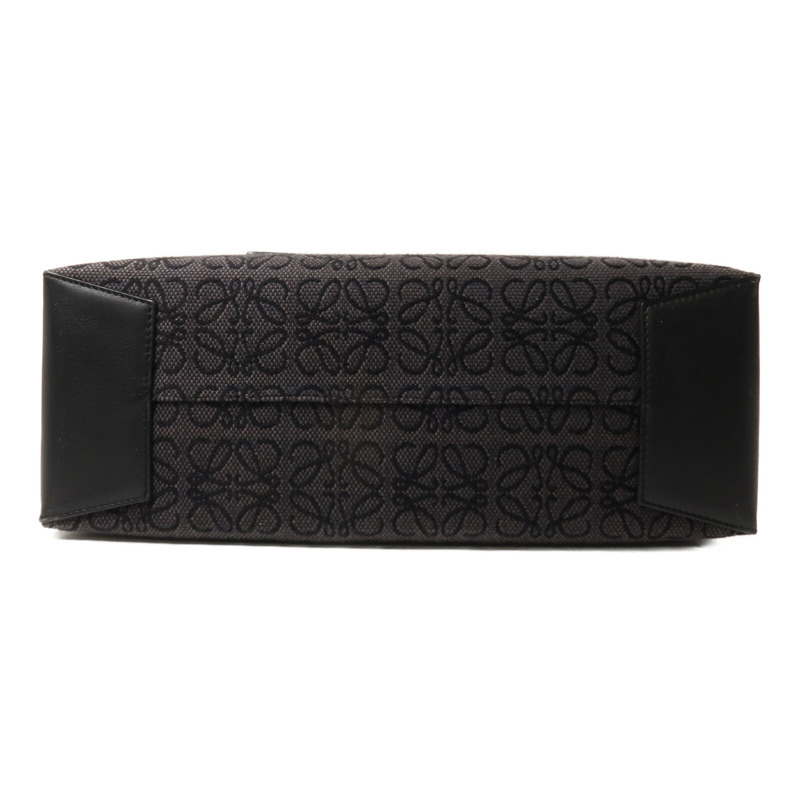 LOEWE 帆布/牛皮皮革Anagram肩背袋-3