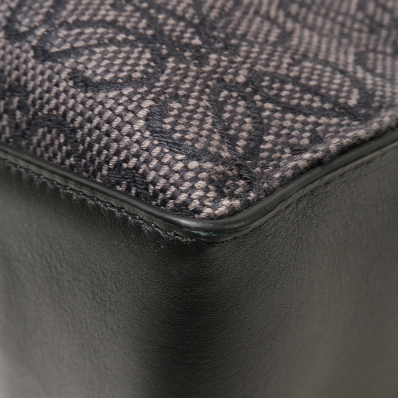 LOEWE 帆布/牛皮皮革Anagram肩背袋-11