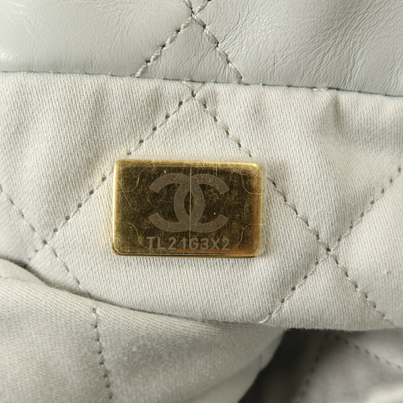 CHANEL 牛皮皮革Chanel 22 Large鏈帶肩背袋-6