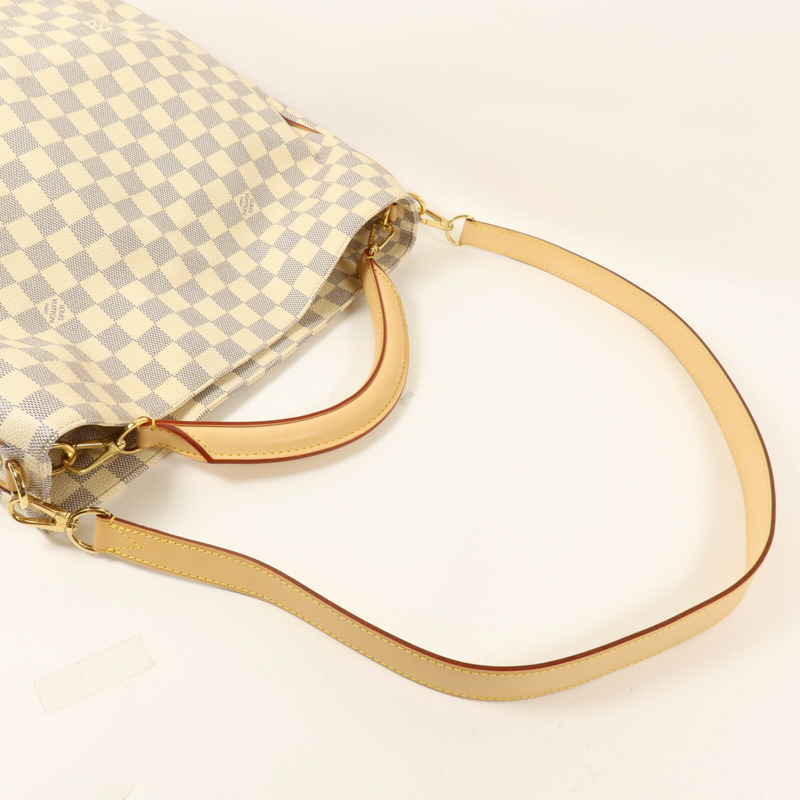 LOUIS VUITTON Damier Azur Soffi手挽肩背兩用袋-7