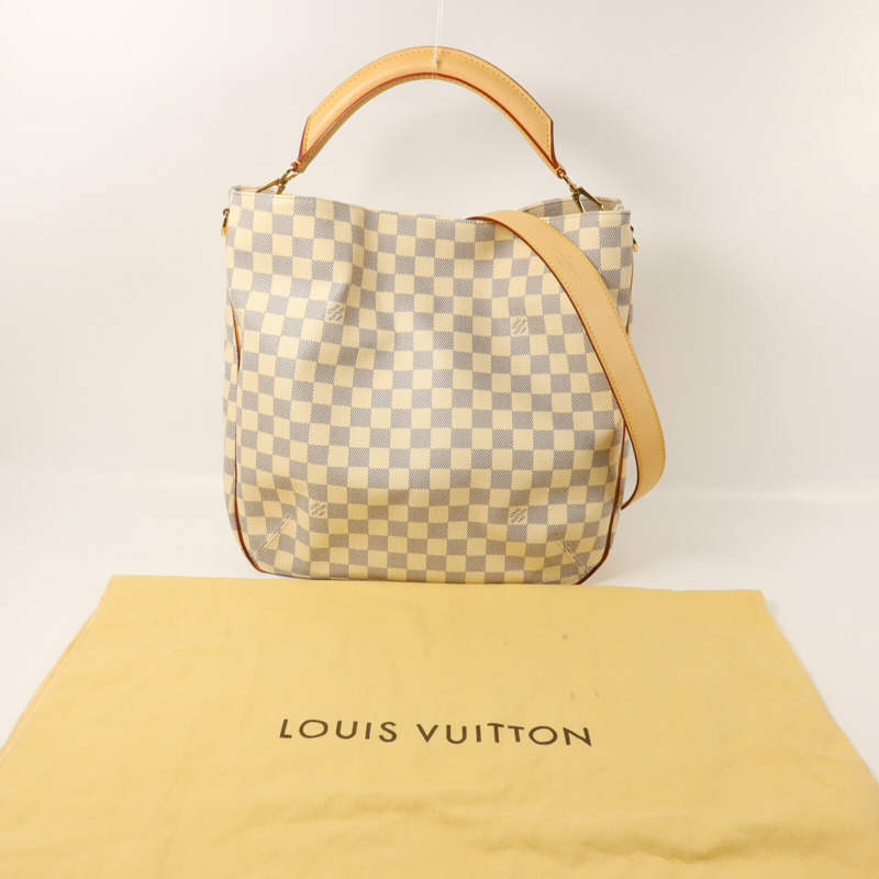 LOUIS VUITTON Damier Azur Soffi手挽肩背兩用袋-8