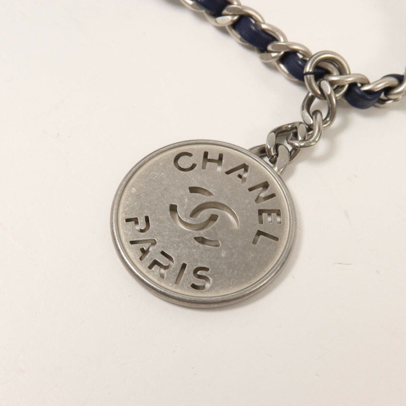 CHANEL 牛仔布Chanel 22 Mini鏈帶肩背袋-9