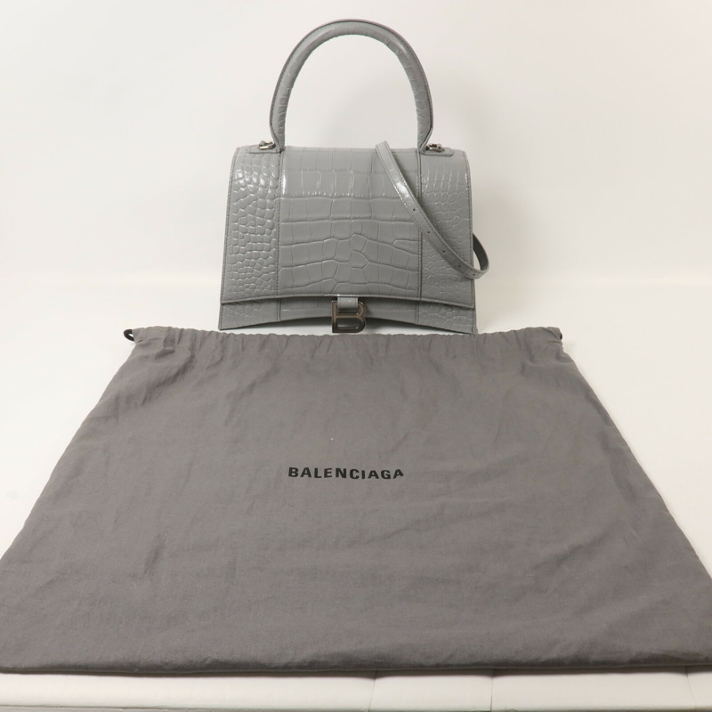 BALENCIAGA 牛皮皮革Hourglass手挽肩背兩用袋-9