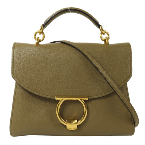 Salvatore Ferragamo 牛皮皮革Margot Gancini手挽肩背兩用袋