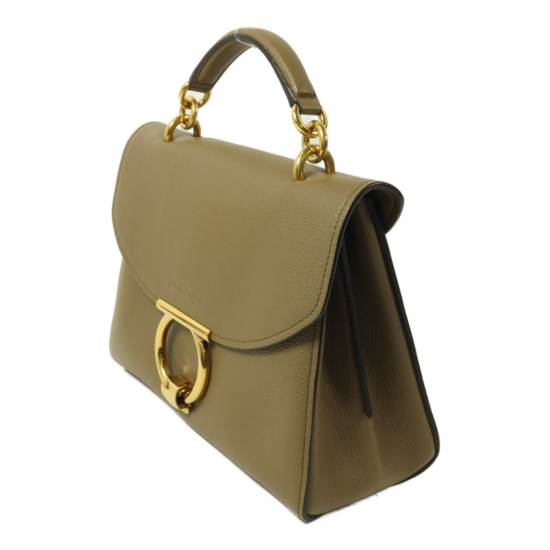 Salvatore Ferragamo 牛皮皮革Margot Gancini手挽肩背兩用袋-2