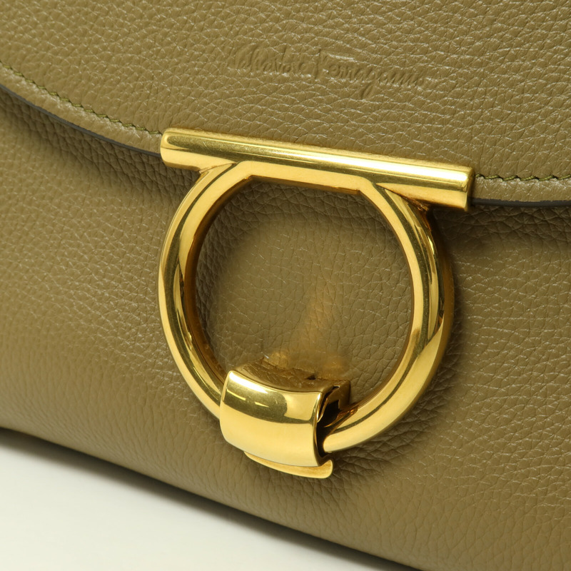 Salvatore Ferragamo 牛皮皮革Margot Gancini手挽肩背兩用袋-9
