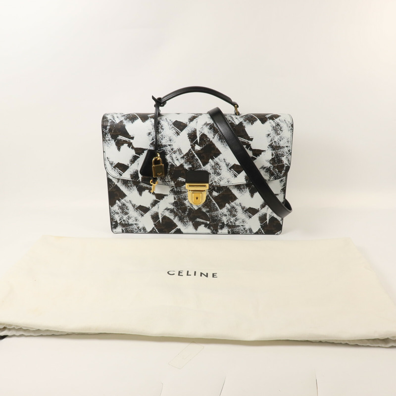 CELINE 牛皮皮革Cartable Briefcase手挽肩背兩用袋-8