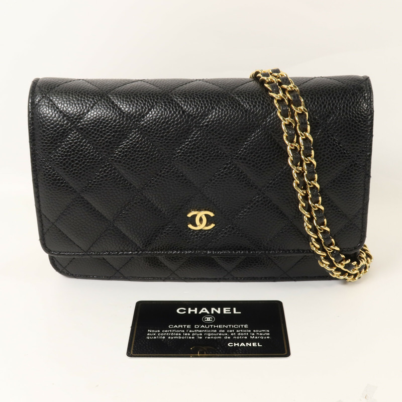 CHANEL 牛皮皮革Wallet On Chain鏈帶肩背袋-10