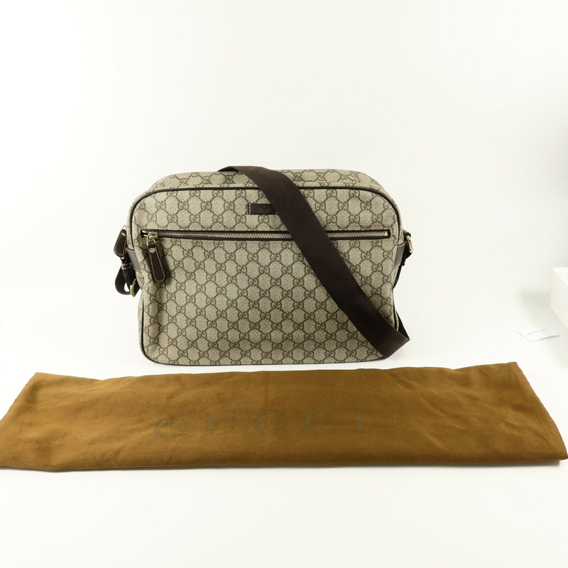 GUCCI 塗層帆布Messenger Bag肩背袋-14