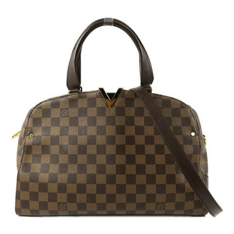 LOUIS VUITTON Damier Ebene Kensington Bowling手挽肩背兩用袋