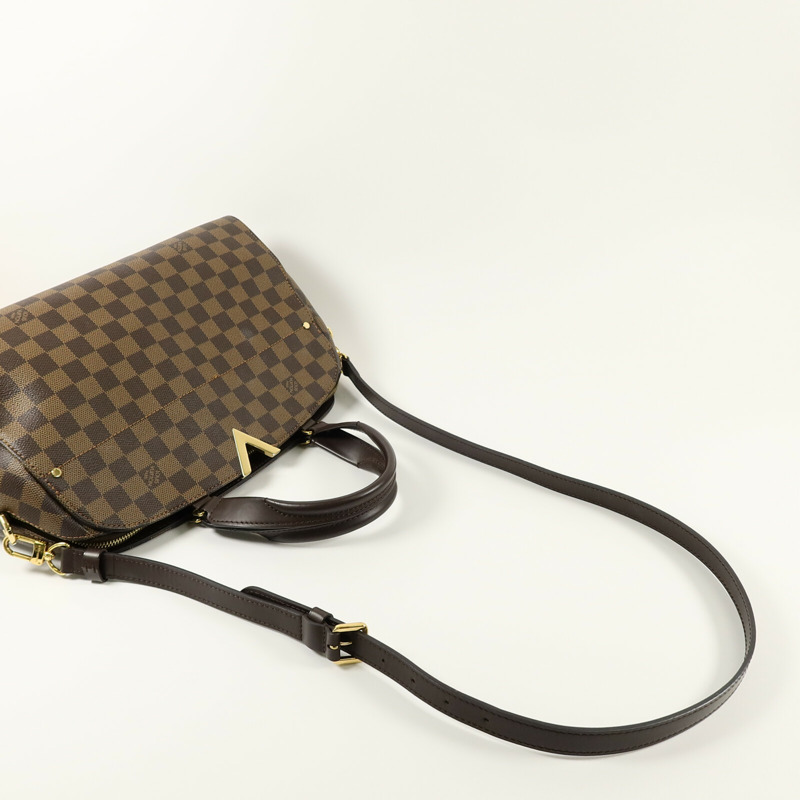 LOUIS VUITTON Damier Ebene Kensington Bowling手挽肩背兩用袋-11