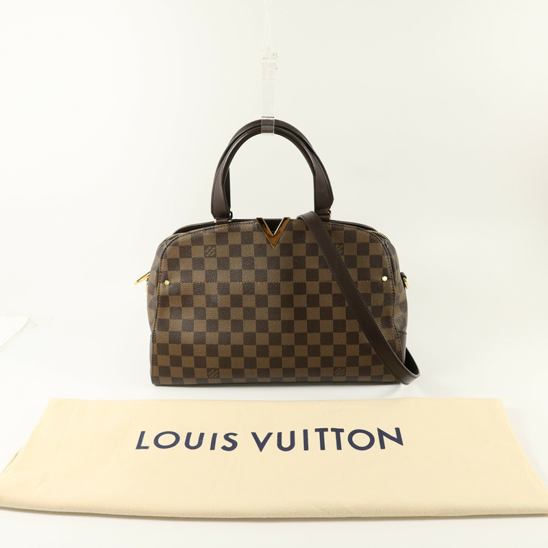 LOUIS VUITTON Damier Ebene Kensington Bowling手挽肩背兩用袋-12