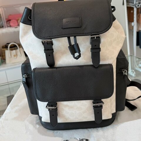 Coach SPRINT 拼色經典 SIGNATURE 後背包