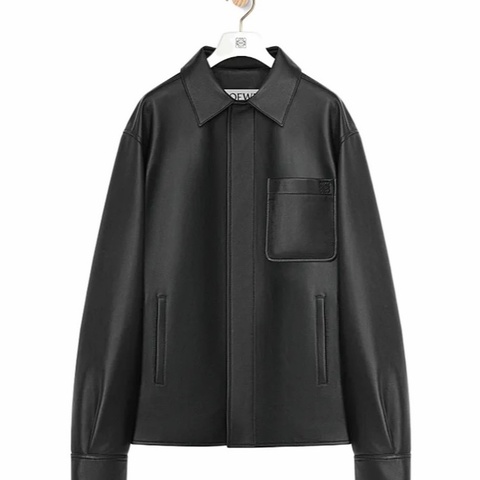Loewe 男士 長袖皮夾克襯衫IT-46 IT-50 IT-52 IT-54碼