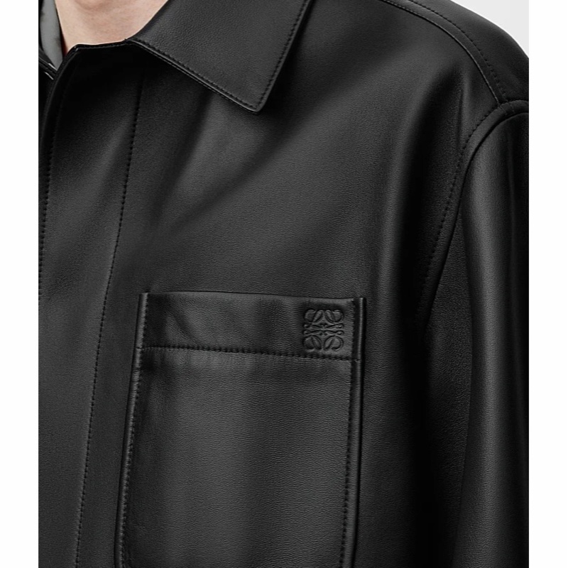 Loewe 男士 長袖皮夾克襯衫IT-46 IT-50 IT-52 IT-54碼-1
