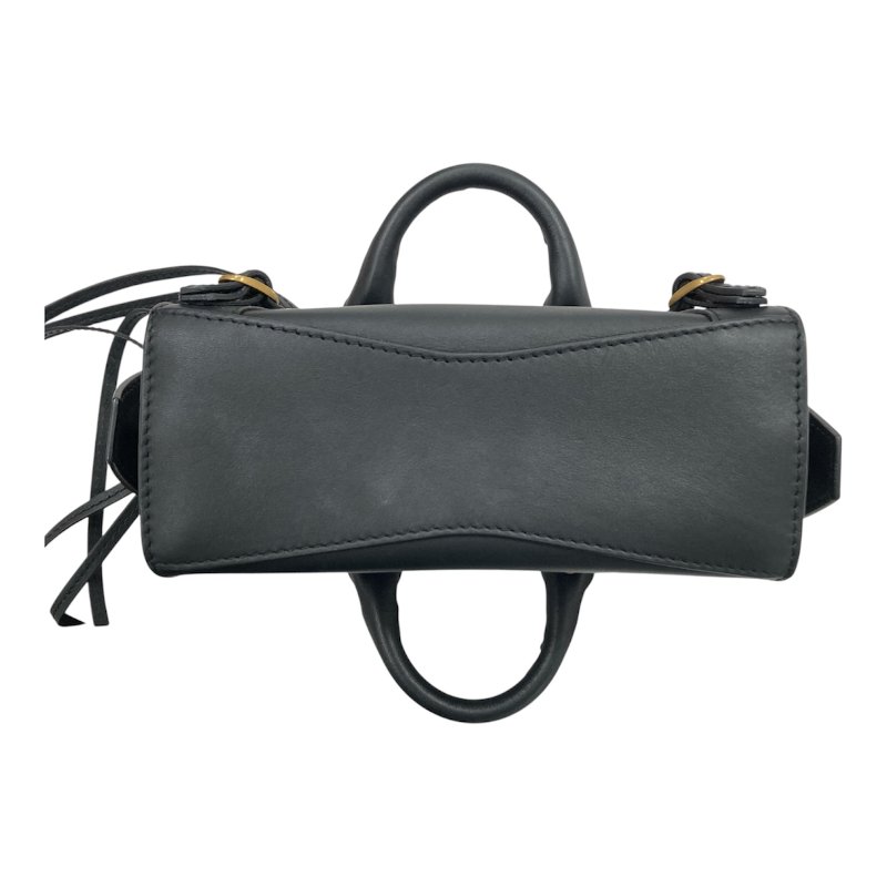 BALENCIAGA 巴黎世家 NEO CLASSIC NANO MINI機車包 牛皮 黑色 銀釦-5