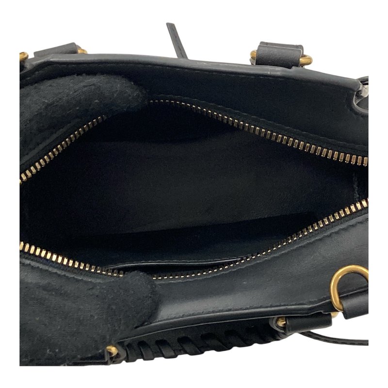 BALENCIAGA 巴黎世家 NEO CLASSIC NANO MINI機車包 牛皮 黑色 銀釦-6