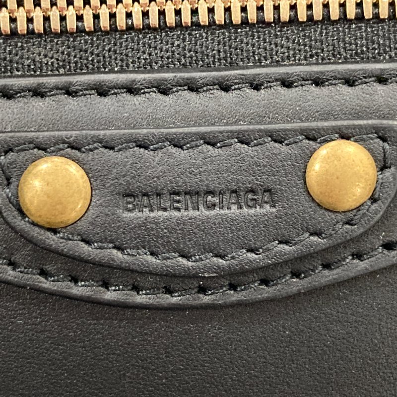 BALENCIAGA 巴黎世家 NEO CLASSIC NANO MINI機車包 牛皮 黑色 銀釦-8