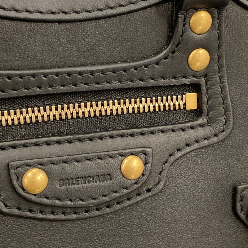 BALENCIAGA 巴黎世家 NEO CLASSIC NANO MINI機車包 牛皮 黑色 銀釦-9