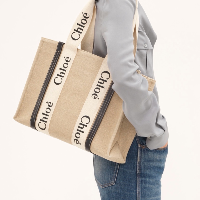 Chloe 女士 中號 Woody 單肩包均碼碼37cm*12cm*26cm-0