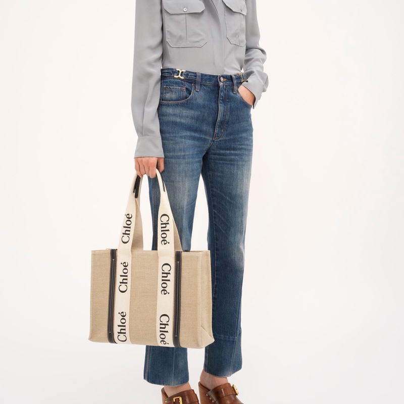 Chloe 女士 中號 Woody 單肩包均碼碼37cm*12cm*26cm-5