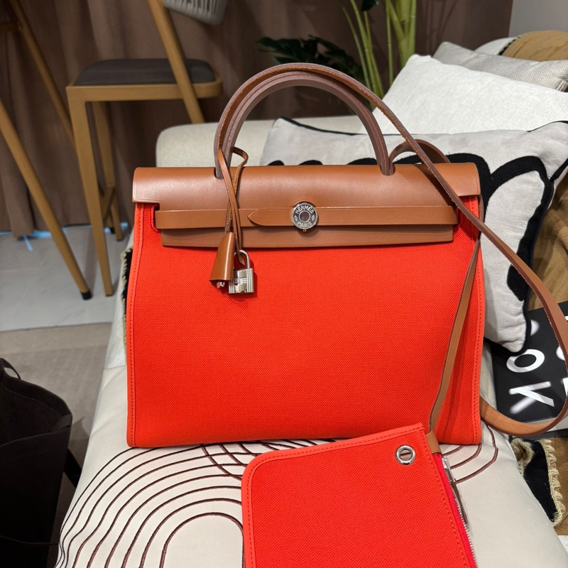 Hermes herbag 31,STAMP C, capucine ,-0