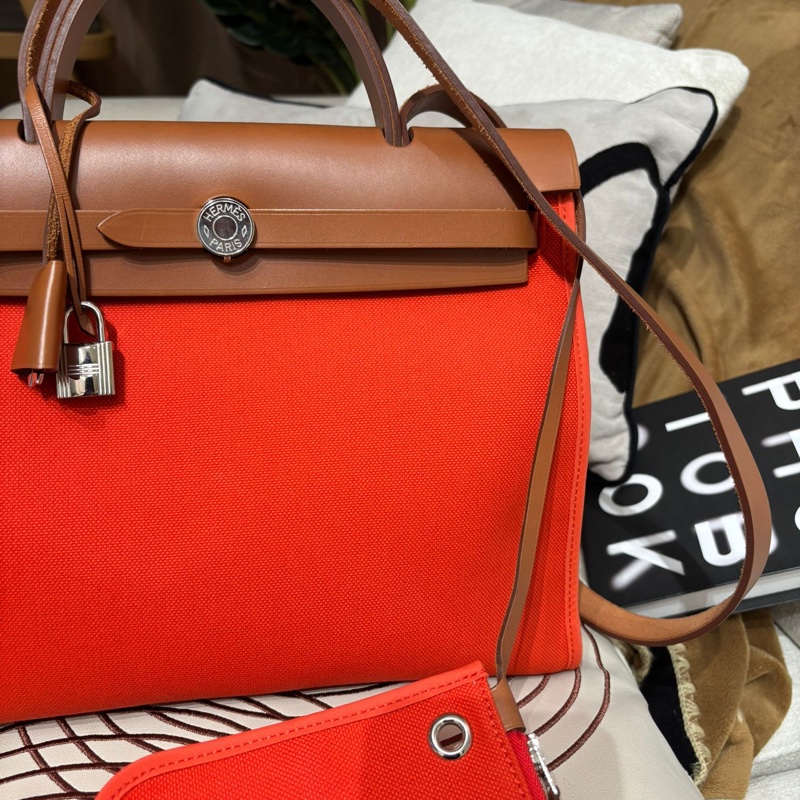 Hermes herbag 31,STAMP C, capucine ,-2
