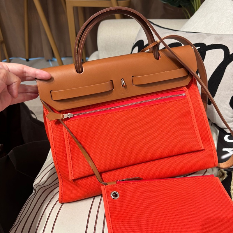 Hermes herbag 31,STAMP C, capucine ,-4