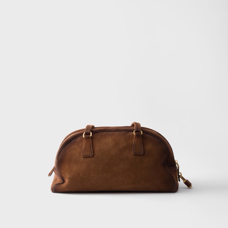 Prada 女士 Bowling 中號絨面革包均碼碼中號、35cm*16cm*20cm-2